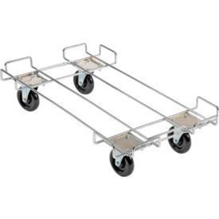 GLOBAL EQUIPMENT Wire Rack Accessory 36 x 20 Dolly Base - 5 Poly Swivel Casters for 36"W Bins 38136-00